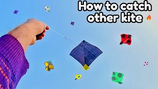 how to catch other kite  kite catching  kite looting from roof [upl. by Audly378]