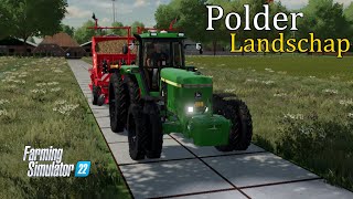 Farming Simulator 22 Polder Landschap Aardappels poten met de John Deere 4755 drijfmest aanbrengen [upl. by Ssilem63]