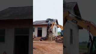 Backhoe driver wants to get rid of it without hurting it youtubeshorts [upl. by Suired]