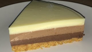 Tarta de Tres Chocolates paso a paso Sin Thermomix y sin horno  Patu [upl. by Bruning]