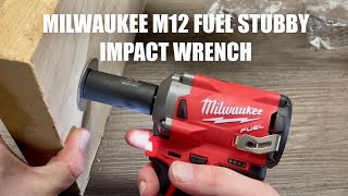 Milwaukee M12 Fuel Stubby Impact Wrench 38” 2554 [upl. by Kalbli326]