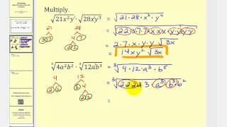 Multiplying Radicals Containing Variables [upl. by Aihsilef583]