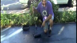 SealCoating Asphalt Driveway with quotSuperCoatquot Driveway Sealer Coating [upl. by Ecinnaj]