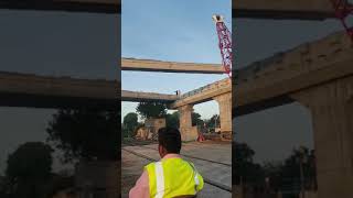 Girders Launching construction flyover girderlauncher [upl. by Biddie]