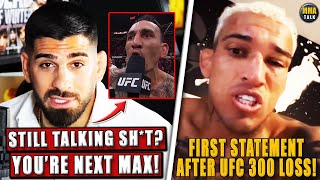 Ilia Topuria FIRES BACK at Max Holloway Oliveira REACTS after UFC 300 loss Sterling wants Ortega [upl. by Narmi]