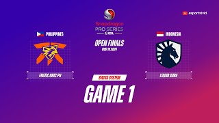 Team Liquid ID vs Fnatic ONIC PH GAME 1 Snapdragon Pro Series Season 6  TLID VS FNOP ESPORTSTV [upl. by Einahc]