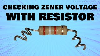 checking zener voltage with resistor [upl. by Dalpe]