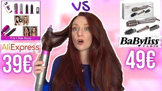 Je teste le quotFAUX DYSON AIRWRAPquot dALIEXPRESS vs BABYLISS BROSSE SOUFFLANTE [upl. by Leahcim]