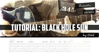 Tutorial Black Hole Sun  Acoustic tab song amp chords [upl. by Yanetruoc686]