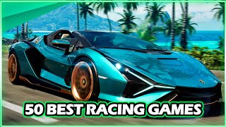 TOP 50 BEST RACING GAMES ON PC  BEST PC GAMES [upl. by Soneson]