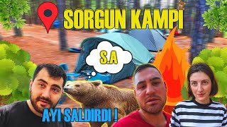 SORGUN GÖLETİ KAMPI  ÇADIRIMIZDA BİR AYIYLA UYANDIK [upl. by Ardekahs]