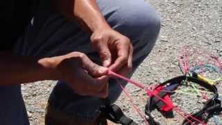 Paramotor Tips amp Tricks How to Replace a Paraglider Line [upl. by Salba]