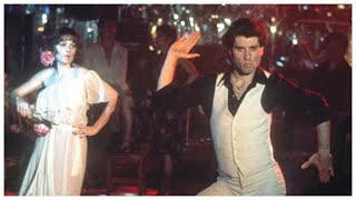 Bee Gees Stayin Alive Extended Remaster  John Travolta Dancing [upl. by Nohtanhoj]