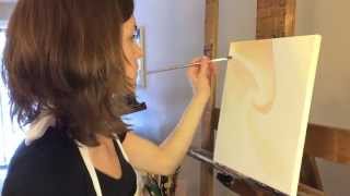 Terri Stefankos Abstract Flower Painting Second Layer Demonstration [upl. by Odlanyar]