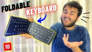 This Keyboard is FOLDABLE  Portronics Chicklet Bluetooth Wireless Keyboard🔥 [upl. by Etan]