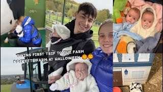 TWINS FIRST TRIP TO THE FARMBOCKETTS FARM AT HALLOWEEN 🎃🎃 [upl. by Knoll]