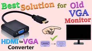 How to Connect HDMI to VGA Monitor  HDMI to VGA converter  Reuse your old VGA moniter under Rs 200 [upl. by Chen]