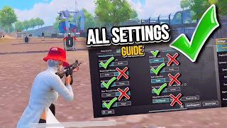 PUBG MOBILE NEW BEST SENSITIVITY amp SETTINGS 🔥SETTINGS  TUTORIAL  CODE ✅❌ [upl. by Wiley]