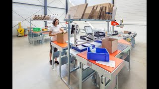 Verpackungsanlage mit Packtischen im XXLFormat von HD [upl. by Danella]