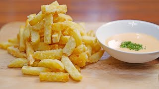 완벽한 바삭 바삭한 감자튀김 만들기 도톰한 감자튀김과 치즈소스  Fried Potatoes and cheese sauce French Fries [upl. by Erie]