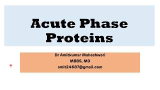 C Reactive Protein CRP  Acute Phase Proteins Biochemistry  Dr Amit Maheshwari [upl. by Ojaras]