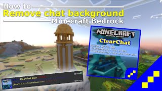 CLEAR CHAT BACKGROUND resource pack for Minecraft Bedrock [upl. by Del]