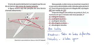 ENEM 2018  MATEMÁTICA  QUESTÃO 155  TRIÂNGULO OBTUSÂNGULO ISÓSCELES  CADERNO AZUL [upl. by Ahsenroc]