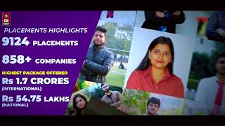 Placements at Chandigarh University  CUCET 2024  CU Admissions [upl. by Akkire365]