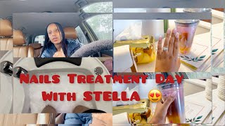 VLOG✨ SPEND a NAILS TREATMENT DAY WITH STELLA 💅😍✨  PEDICURE amp MANICURE 🥰 [upl. by Hillery685]