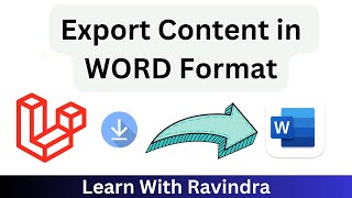 Export View File Content in Word Format in Laravel  How to export data in MS word format in laravel [upl. by Convery]