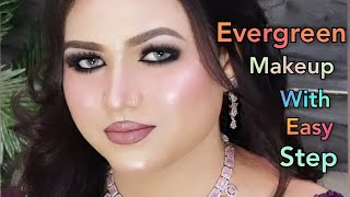 New Evergreen Makeup  Viral Makeup  With Very Step  Kausar makeup official [upl. by Suiddaht]