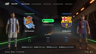 Real Sociedad vs FC Barcelona  EA FC 25  Gameplay Simulation 4K [upl. by Nikita]