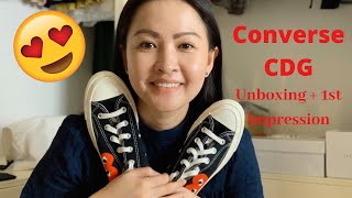 Converse CDG Unboxing  First Impression [upl. by Stan]