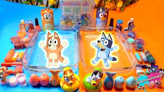 Mezclando Bluey VS Bingo en Slime transparente  Supermanualidades [upl. by Ettenaj385]