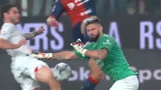 Olivier Giroud a réalisé un arrêt contre Genoa LAC Milan a réalisé arrêt contre Genoa aujourdhui [upl. by Nazario]