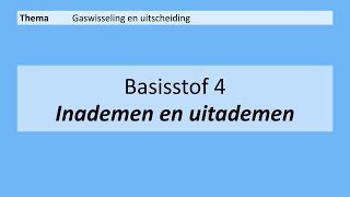 VMBO 4  Gaswisseling en uitscheiding  Basisstof 4 Inademen en uitademen  8e editie [upl. by Iclehc]