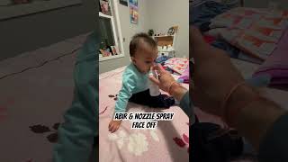 Toddler vs nasal spray battle toddlerlife parentingtoddlers babymilestone funnyvideos [upl. by Halle534]