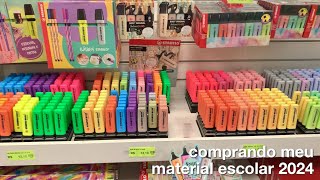 comprando meu material escolar 2024  volta às aulas ✨ [upl. by Eirelav772]