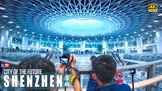 Walking in Shenzhen The City of the Future  Cool Metro Stations and Shopping Areas [upl. by Dorene]