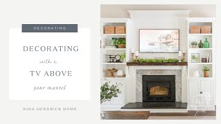 Mantel Decorating With a TV — My Best Ideas and Tips [upl. by Hodgson]