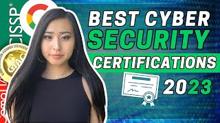 Best Certifications for Cyber Security 2023  Top 6 Cybersecurity Certifications To Get in 2023 [upl. by Alidia]