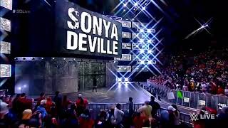 WWE SONYA DEVILLE AND MANDY ROSE ENTRANCE ON SMACKDOWN 11092018 [upl. by Ssirk726]