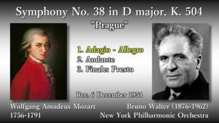 Mozart Symphony No 38 Prague Walter amp NYP 1954 モーツァルト 交響曲第38番「プラハ」ワルター [upl. by Essyla131]