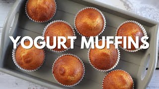 Yogurt muffins Recipe  Food From Portugal [upl. by Callean]