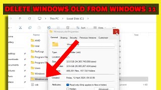 how to safely DELETE the Windowsold folder on Windows 11 [upl. by Anohs]