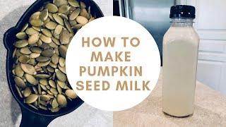 How To Make Pumpkin Seed Milk [upl. by Mattson]