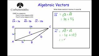 Vectors  Corbettmaths [upl. by Bertila676]