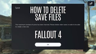 How to delete save files in Fallout 4  PS5 [upl. by Trauner]