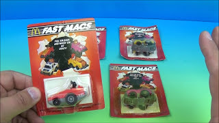 1985 FAST MACS FULL SET OF 4 McDONALDS HAPPY MEAL COLLECTIBLES VIDEO REVIEW [upl. by Bourke977]