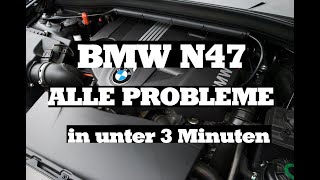 BMW ALLE PROBLEME N47 in unter 3 Minuten Steuerkette KGE AGR verkokt [upl. by Skill]